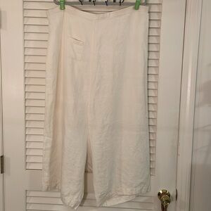 Shirin Guild Cream Linen Pants ShowStopper